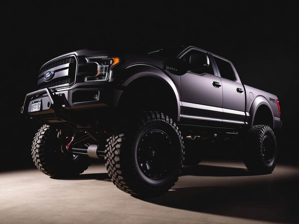 Lifted truck with new off-road tires and wheels
